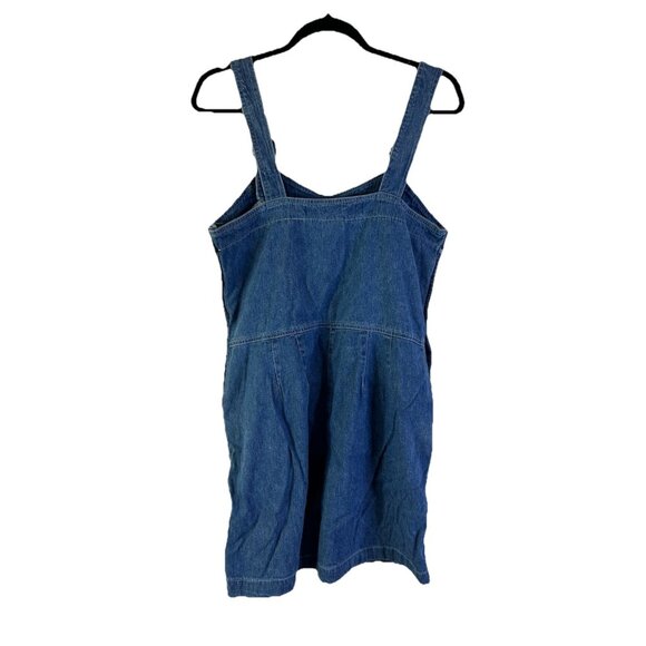 Vintage 90s Denim Jean Short Bib Overalls Shortalls - Picture 6 of 7